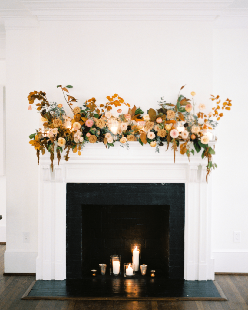Corrie-and-Kevins-Fall-McAlister-Leftwich-House-Wedding-Kelsey-Nelson-Photography-Ceremony Floral Installation